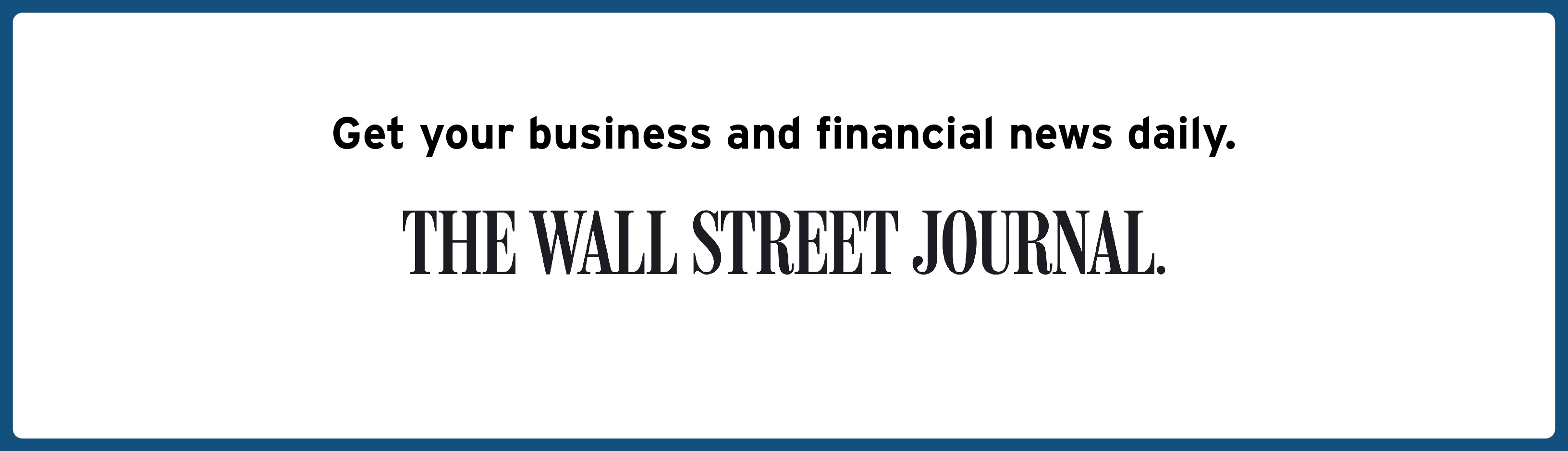 Wall Street Journal Web Slider